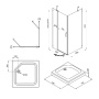 Душевое ограждение Тритон Йота-Блэк, 90х90, квадратный поддон, сифон D90 мм