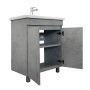 Тумба-умывальник напольная Comforty Осло-70НД бетон светлый с раковиной COMO 70