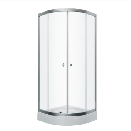 Душевое ограждение Тритон Альфа-Хром 90х90, низкий поддон, сифон D90 мм