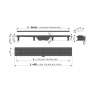 Водоотводящий желоб с порогами для перфорированной решетки AlcaPlast APZ10BLACK-650M Simple