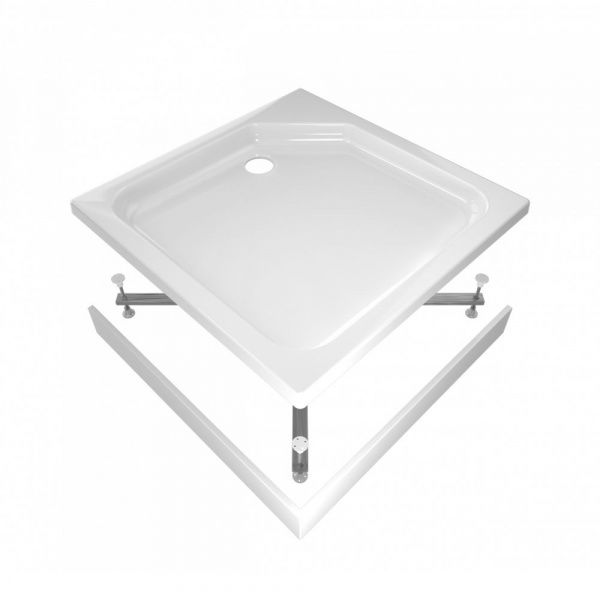 Поддон душевой Тритон ПД27 низкий, квадрат 100х100 в комплекте