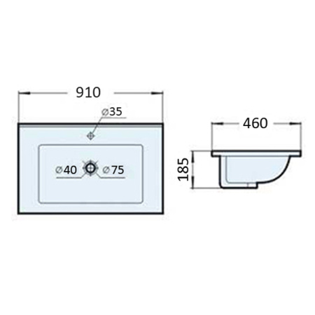 Раковина Comforty 90EMB черная матовая