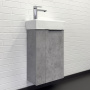 Тумба-умывальник Comforty Асти-40 бетон светлый с раковиной Comforty 9140