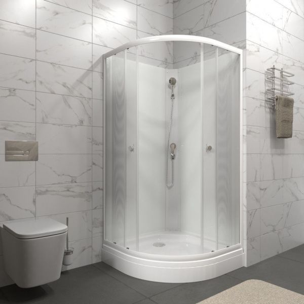 Душевая кабина без крыши Тритон Лайт 90*90 А, сифон D90