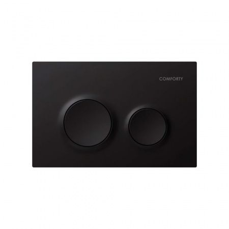 Готовый комплект Comforty 00-00022740CF: безободковый подвесной унитаз 106 + инсталляция CF3GT1900-10BL с черной матовой клавишей