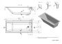 Ванна акриловая прямоугольная Cersanit CREA 180x80, белый, 64873