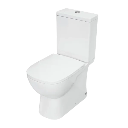 Унитаз-компакт Sanita Luxe Quadro Slim SL DM 2-режимный, сиденье дюропласт с микролифтом тонкое