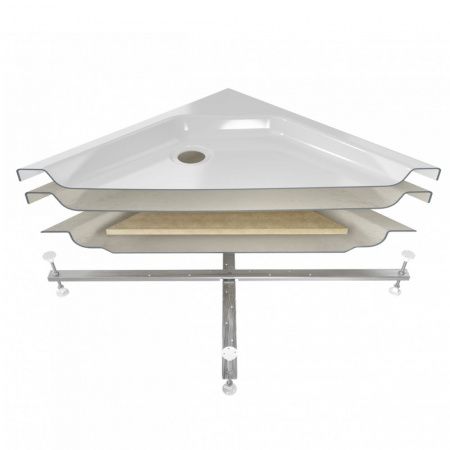 Поддон душевой Тритон ПД27 низкий, квадрат 100х100 в комплекте