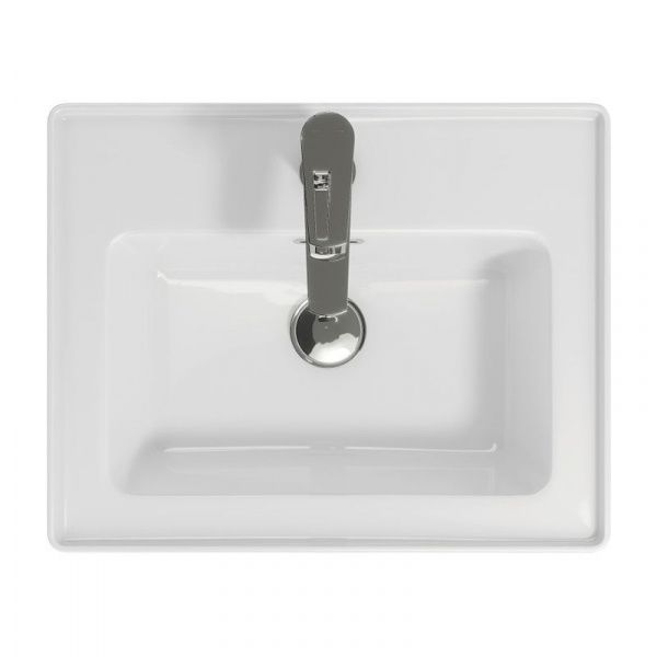 Раковина прямоугольная встраиваемая 50 см Cersanit Crea 50 P-UM-CRE50/1, фарфор, белая