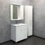 Тумба-умывальник Comforty Модена 75M белая с раковиной Quadro 75 Тумба-умывальник Comforty Модена 75M белая с раковиной Quadro 75