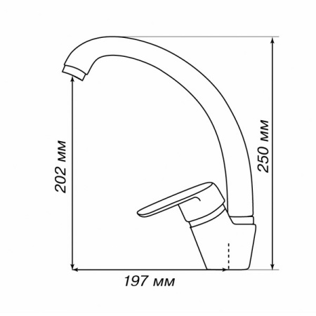 Смеситель для кухни Акватон Нимо жемчуг 1AX002FCXX240 высокий поворот излив