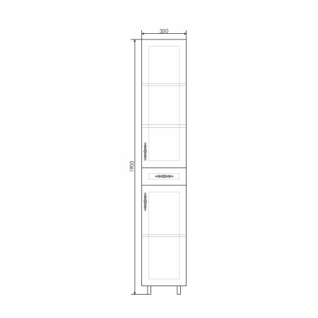 Comforty. Шкаф-колонна "Севилья-35" слоновая кость