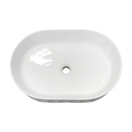 Накладная овальная раковина для ванной HDA091 рифленый борт, фарфор
