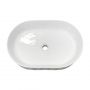 Накладная овальная раковина для ванной HDA091 рифленый борт, фарфор