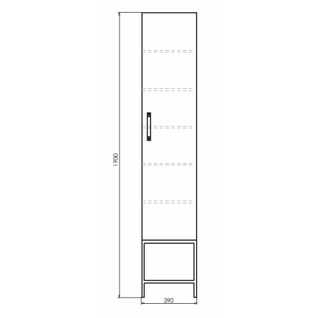 Comforty. Шкаф-колонна "Бредфорд-40" дуб темный