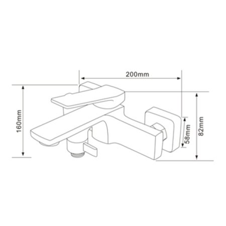 Смеситель для ванны Comforty FE071E-CMT черный матовый