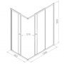 Душевое ограждение Domani-Spa Cube V128 1200*800*1900, без поддона, прозрачное стекло, Black accents