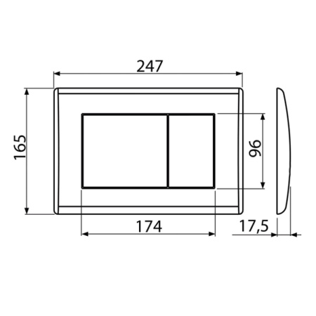 Кнопка к системе инсталляции AlcaPlast M271