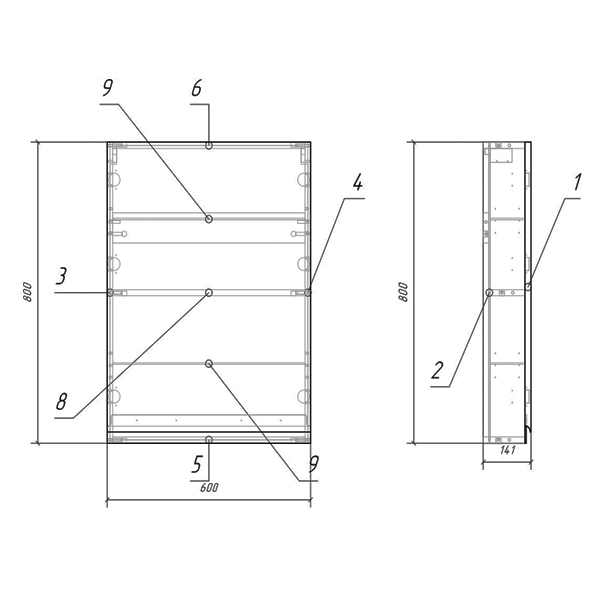 Шкафчик настенный Cersanit MODUO 60, универсальный, белый, SB-SW-MOD60/Wh Шкафчик настенный Cersanit MODUO 60, универсальный, белый, SB-SW-MOD60/Wh