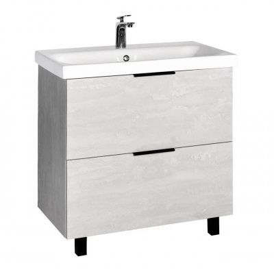 Напольная тумба-умывальник Viant Берлин 80 цемент VBER80MDC-T2Y с раковиной Moduo 80 Напольная тумба-умывальник Viant Берлин 80 цемент VBER80MDC-T2Y с раковиной Moduo 80