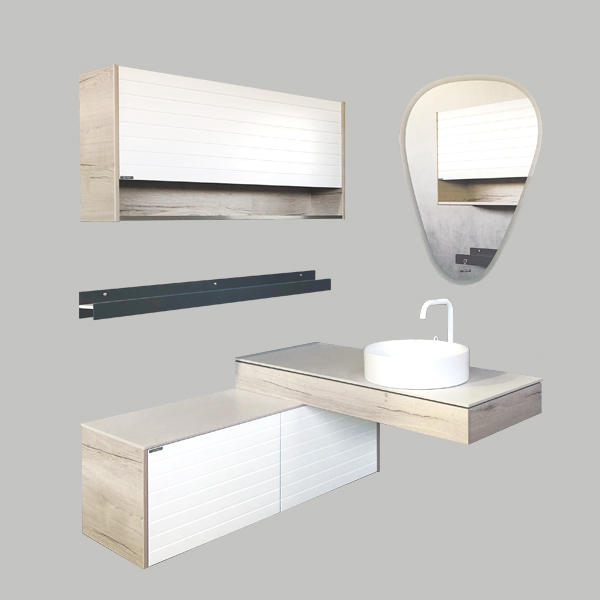 Comforty. Консоль Клеон-120 дуб дымчатый с правой белой столешницей c раковиной Comforty 9110 Comforty. Консоль Клеон-120 дуб дымчатый с правой белой столешницей c раковиной Comforty 9110