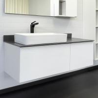 Тумба-умывальник Comforty Милан-120 белая с графитовой столешницей с раковиной Comforty 78189 Тумба-умывальник Comforty Милан-120 белая с графитовой столешницей с раковиной Comforty 78189